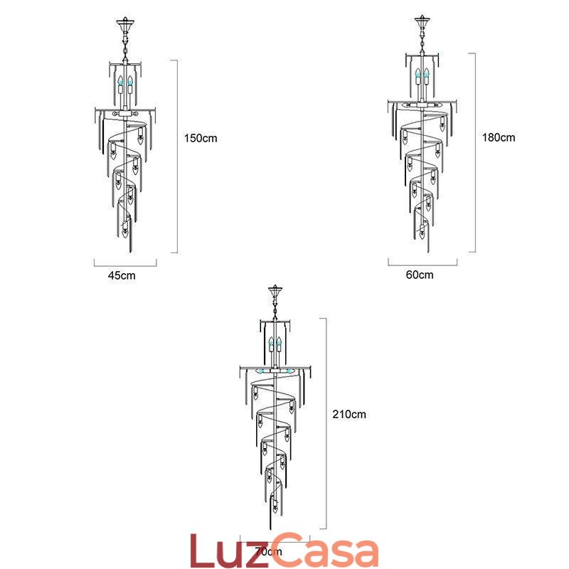 Luminária pendente de luxo grande luminária suspensa 12 16 18 luzes