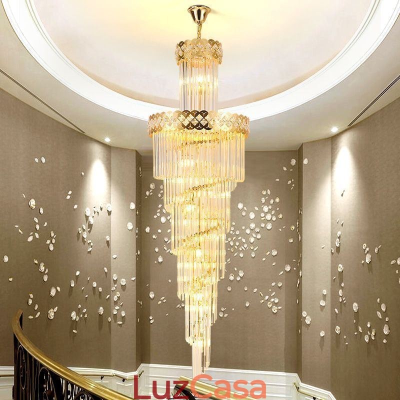 Luminária pendente de luxo grande luminária suspensa 12 16 18 luzes