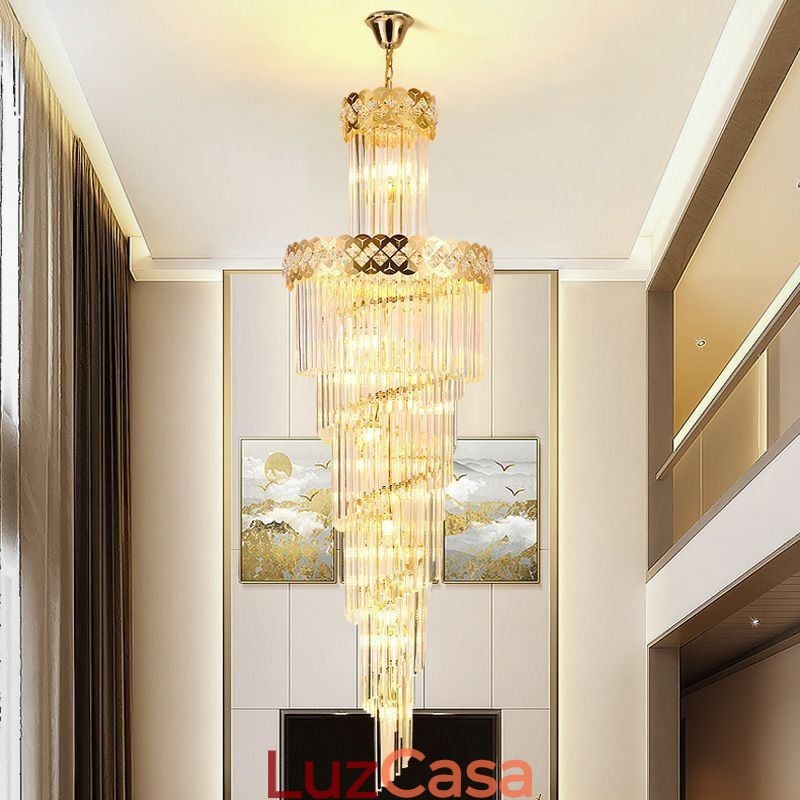 Luminária pendente de luxo grande luminária suspensa 12 16 18 luzes