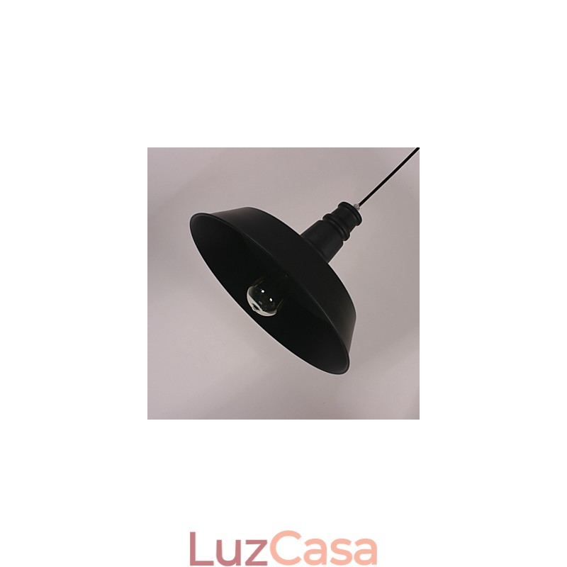 Luminária pendente moderna preta em abajur em destaque Circle