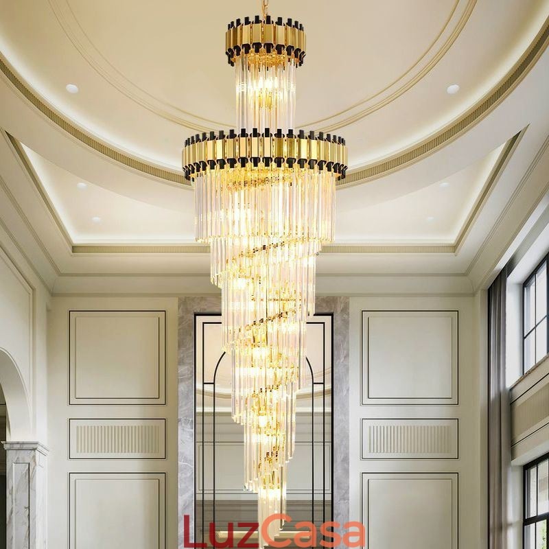 Luminária pendente de cristal moderna e espetacular K9 para teto