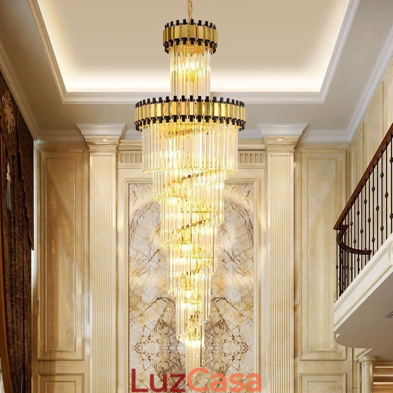 Luminária pendente de cristal moderna e espetacular K9 para teto
