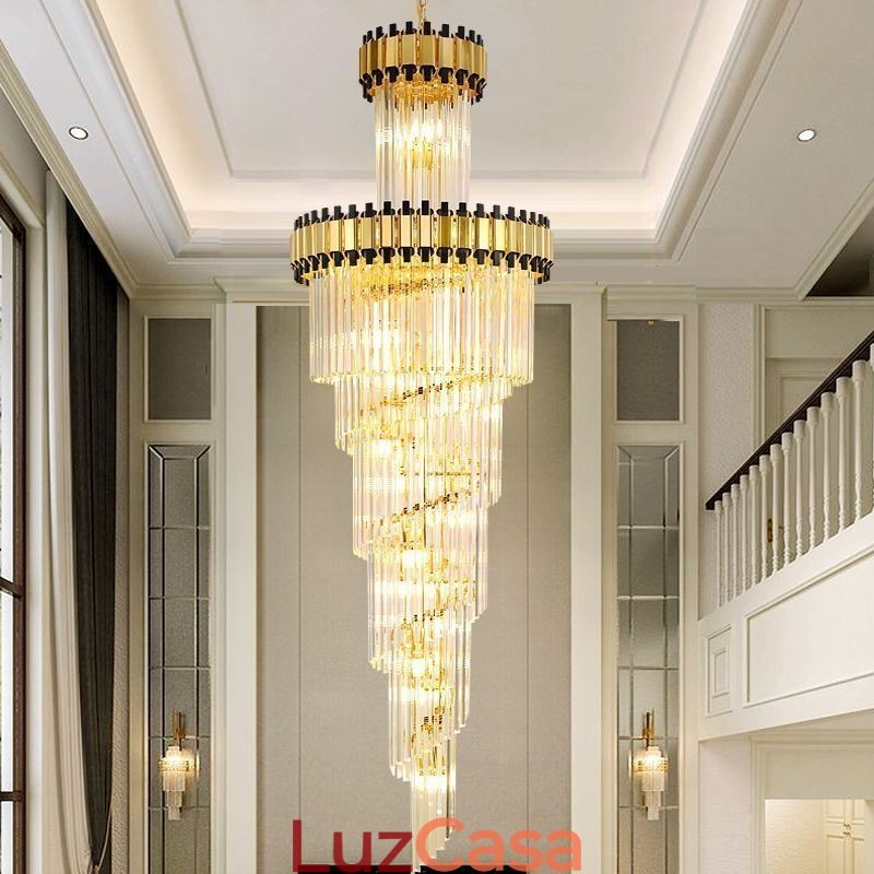 Luminária pendente de cristal moderna e espetacular K9 para teto