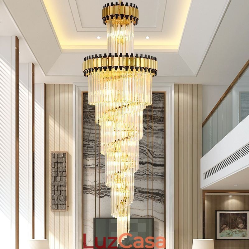 Luminária pendente de cristal moderna e espetacular K9 para teto