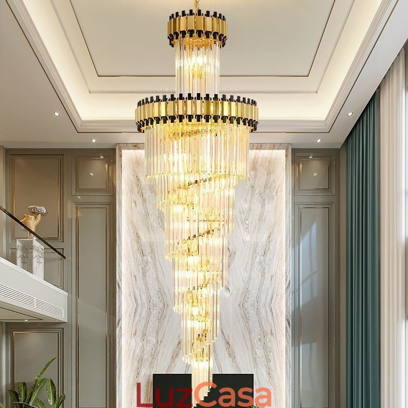 Luminária pendente de cristal moderna e espetacular K9 para teto