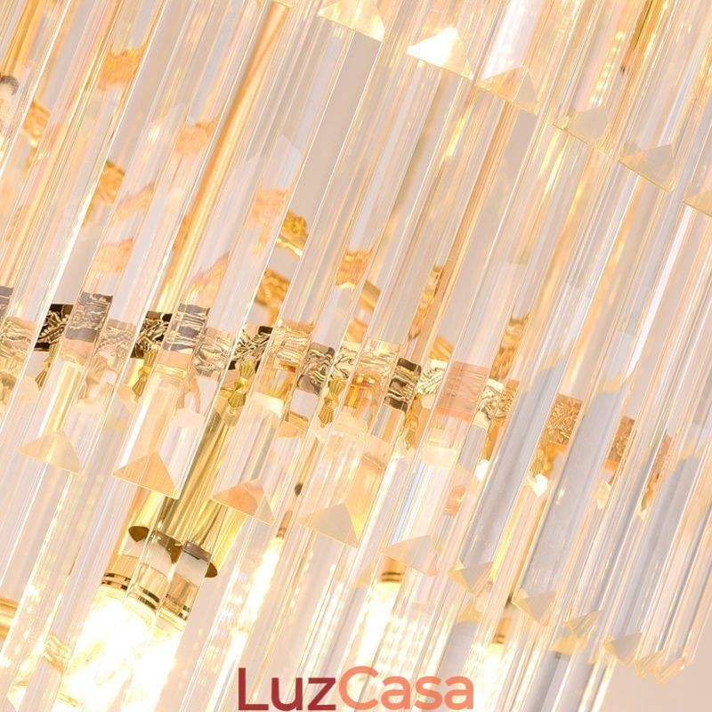 Luminária pendente de cristal moderna e espetacular K9 para teto
