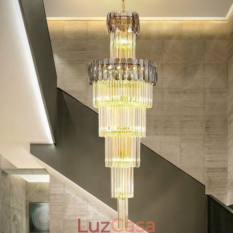 Luminária pendente europeia moderna e espetacular K9, luminária de teto