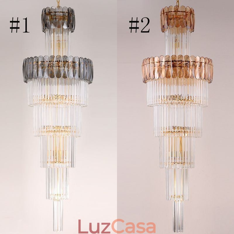 Luminária pendente europeia moderna e espetacular K9, luminária de teto