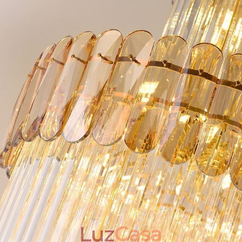 Luminária pendente europeia moderna e espetacular K9, luminária de teto