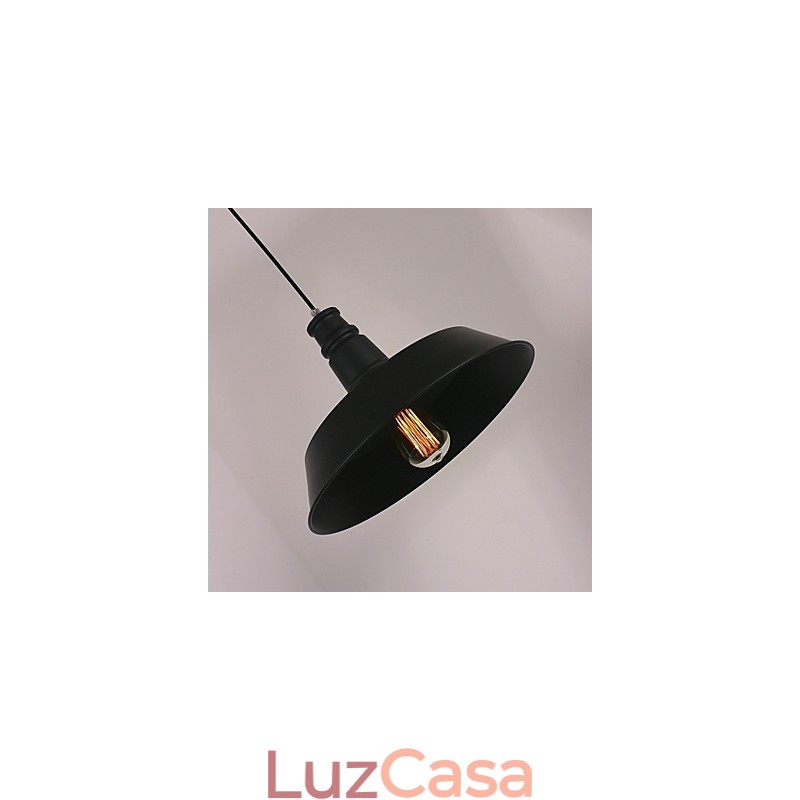 Luminária pendente moderna preta em abajur em destaque Circle