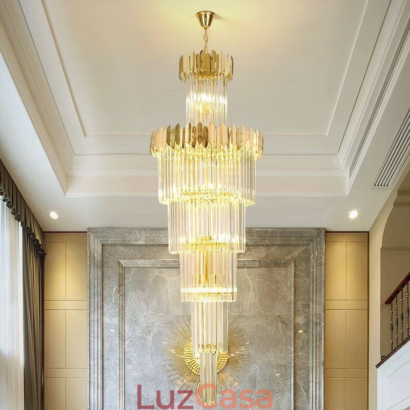 Luminária de teto de cristal moderna Luminária pendente Sala de jantar