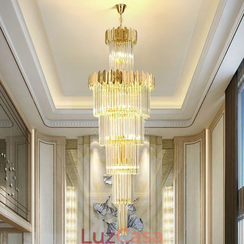 Luminária de teto de cristal moderna Luminária pendente Sala de jantar