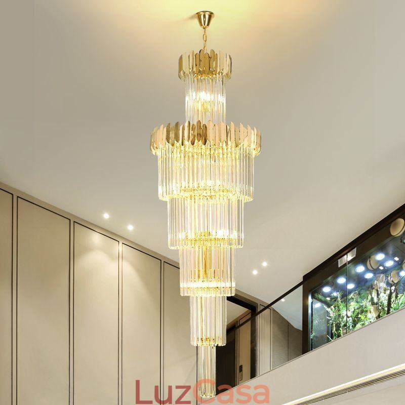 Luminária de teto de cristal moderna Luminária pendente Sala de jantar