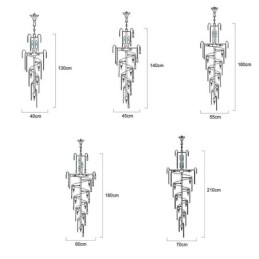 Luminária pendente de cristal moderna para teto