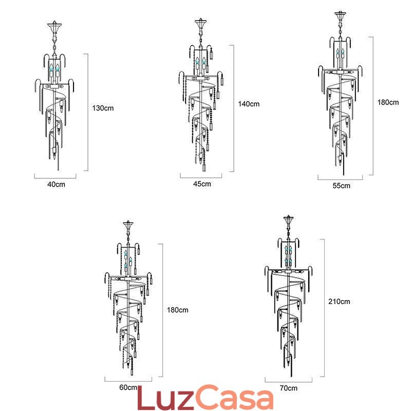 Luminária pendente de cristal moderna para teto
