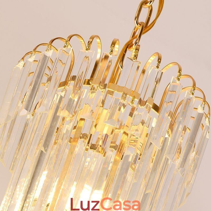 Luminária pendente de cristal moderna para teto