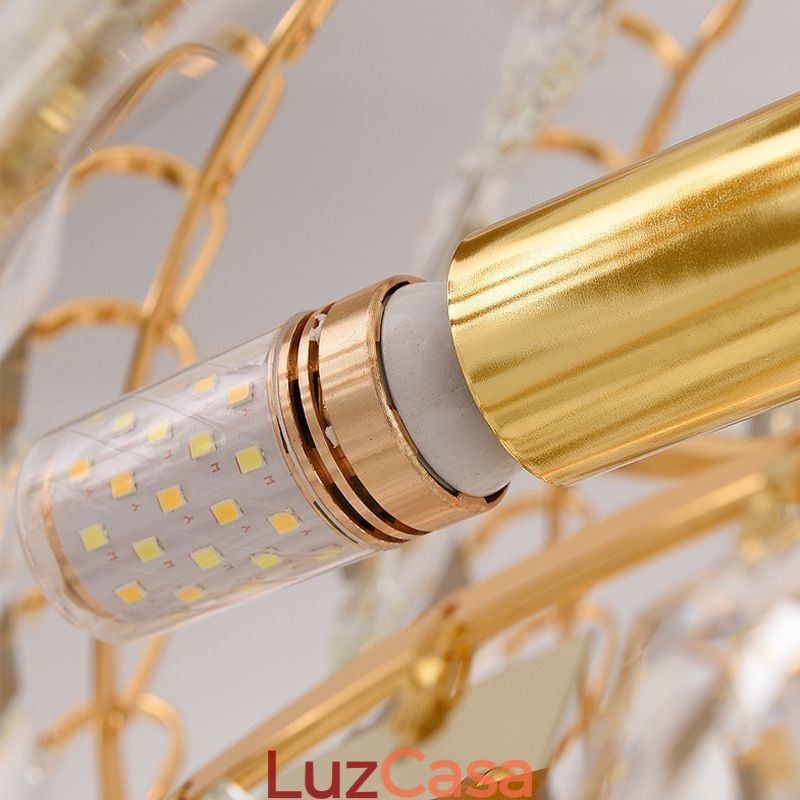 Luminária pendente de cristal moderna para teto