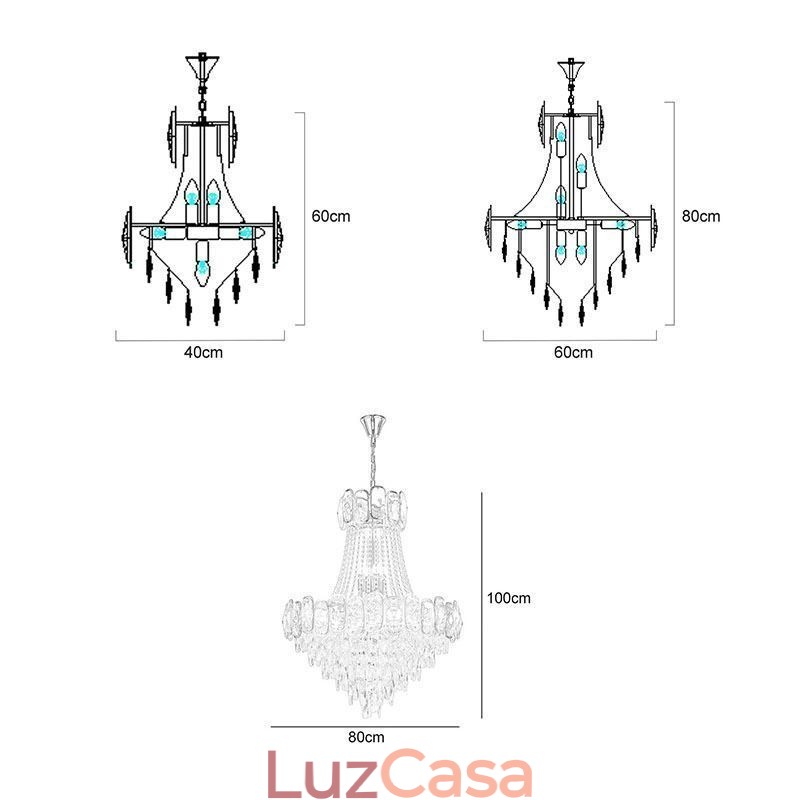 Luminária pendente de cristal moderna, luminária de teto redonda