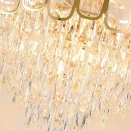 Luminária pendente de cristal moderna, luminária de teto redonda