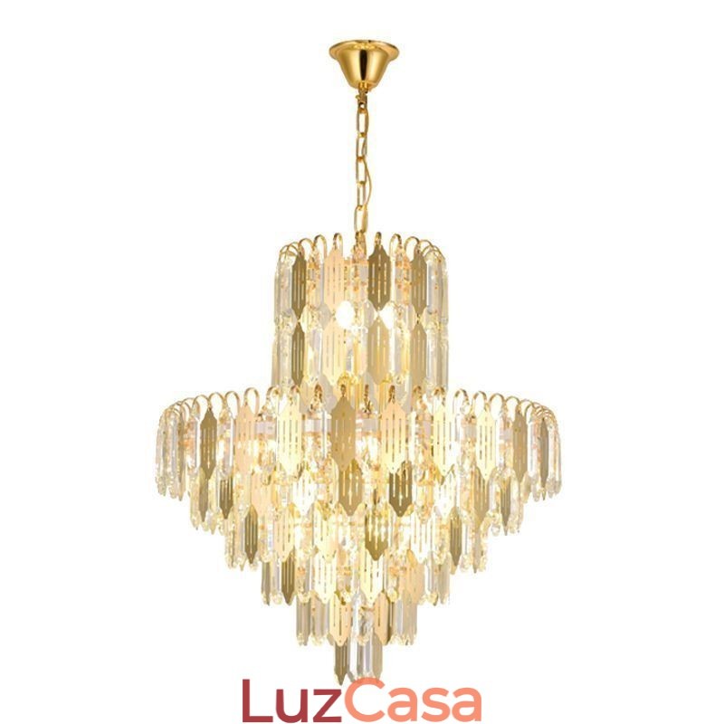 Luminária pendente de cristal moderna Luminária de teto contemporânea