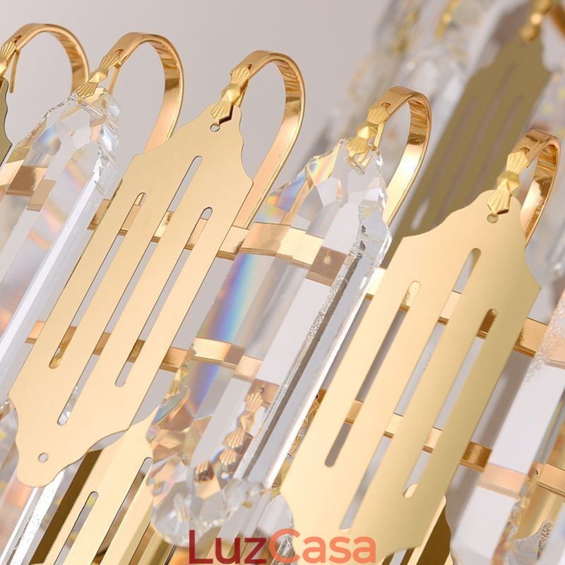 Luminária pendente de cristal moderna Luminária de teto contemporânea