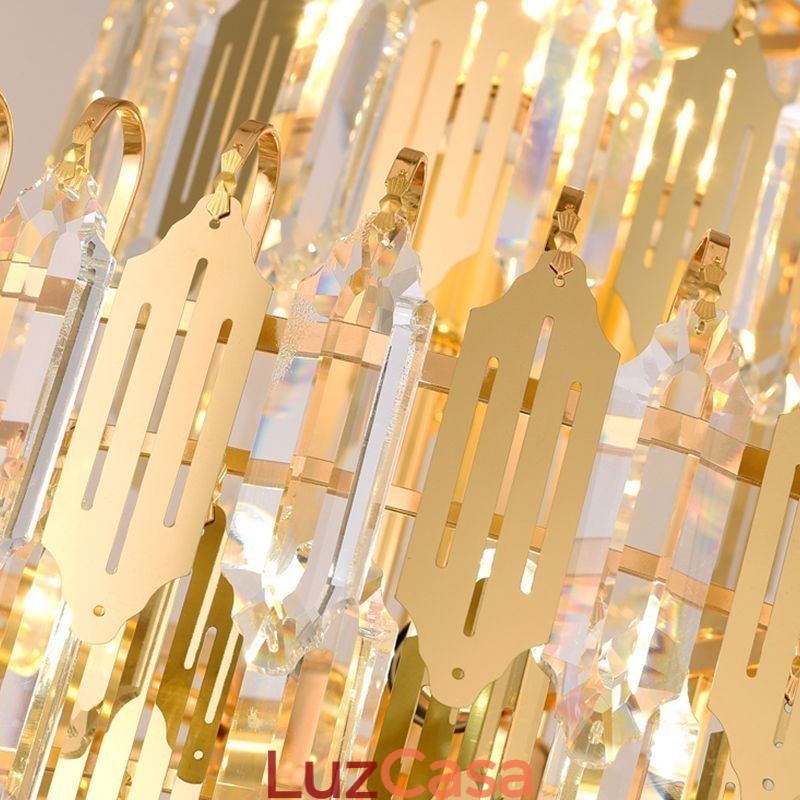 Luminária pendente de cristal moderna Luminária de teto contemporânea