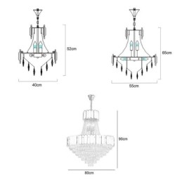 Luminária de teto pendente moderna de cristal dourado K9
