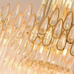 Escadas de luz pendente de teto alto de cristal europeu