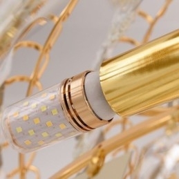 Escadas de luz pendente de teto alto de cristal europeu