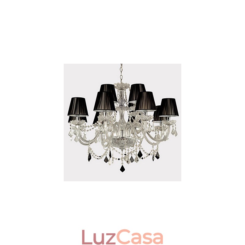 Lustre de Cristal Elegante com 12 Luzes
