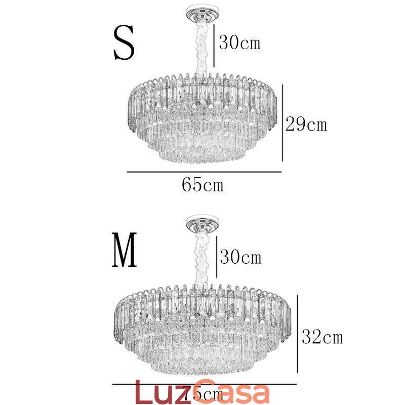 Luminária pendente de cristal, iluminação de teto de luxo, 12 16 luzes