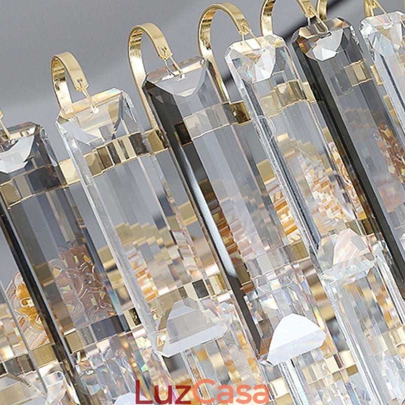 Luminária pendente de cristal, iluminação de teto de luxo, 12 16 luzes