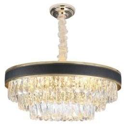 Luminária pendente moderna de cristal, luminária de teto com 9, 12 e 16 luzes