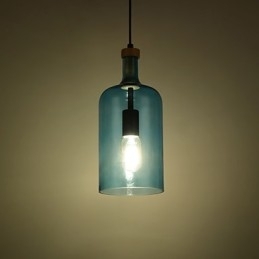 Lustre moderno pendente com cúpula de vidro
