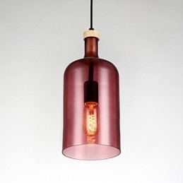 Lustre moderno pendente com cúpula de vidro