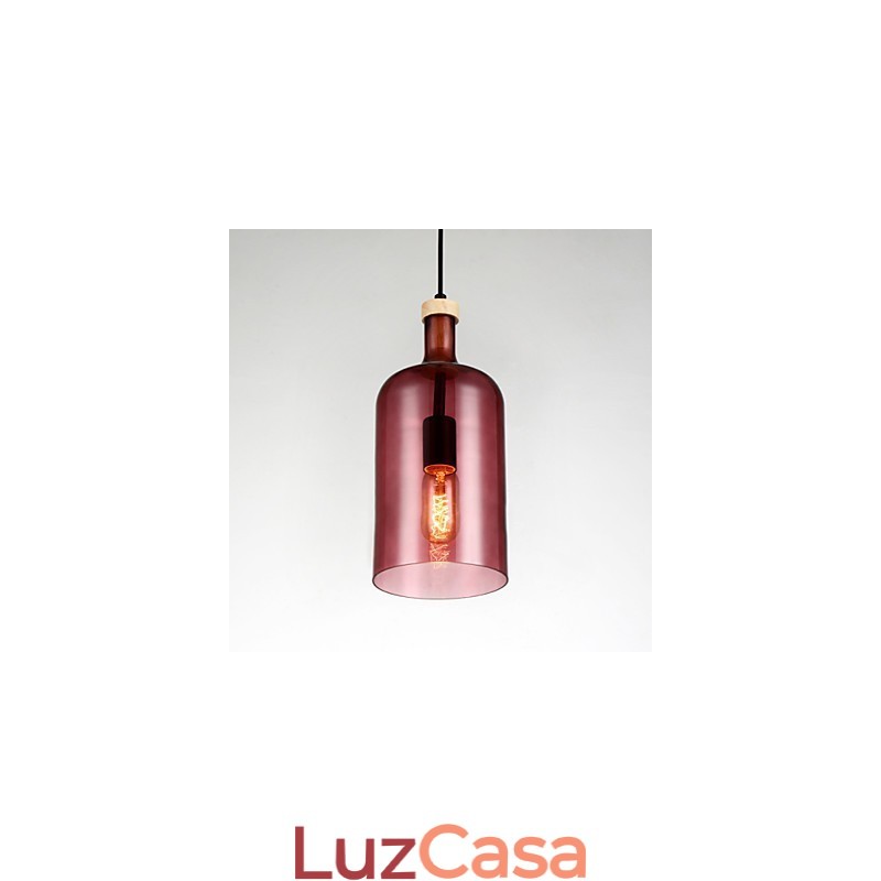 Lustre moderno pendente com cúpula de vidro