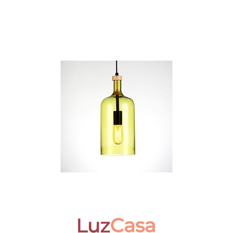 Lustre moderno pendente com cúpula de vidro
