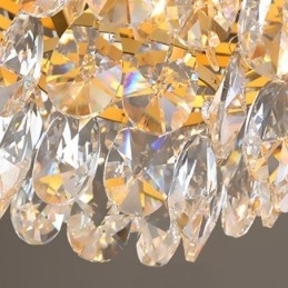 Luminária pendente de cristal cônica luminária suspensa