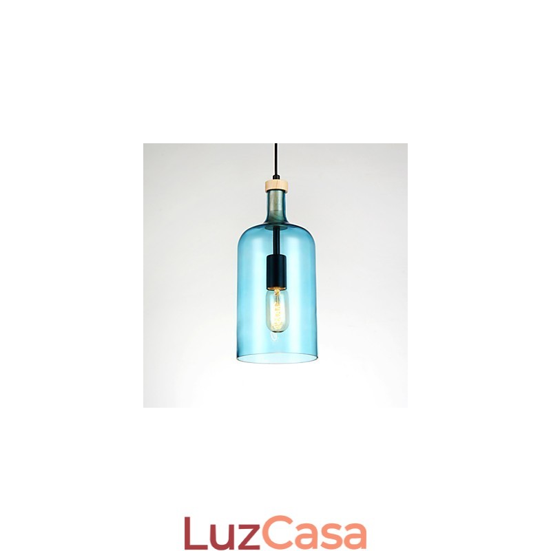 Lustre moderno pendente com cúpula de vidro