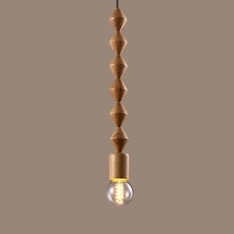 Lustre de bambu de madeira estilo mini clássico tradicional