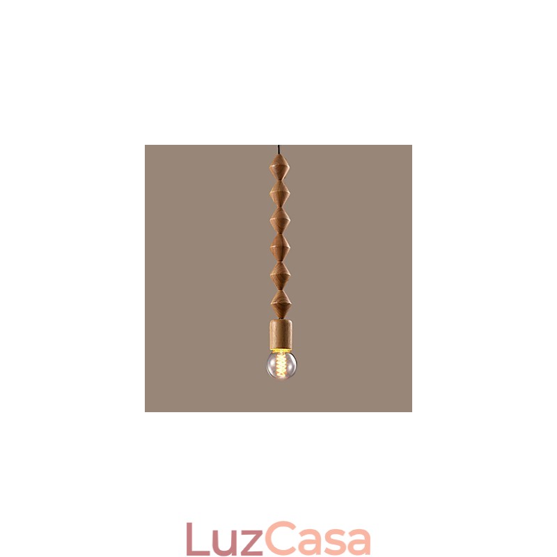 Lustre de bambu de madeira estilo mini clássico tradicional