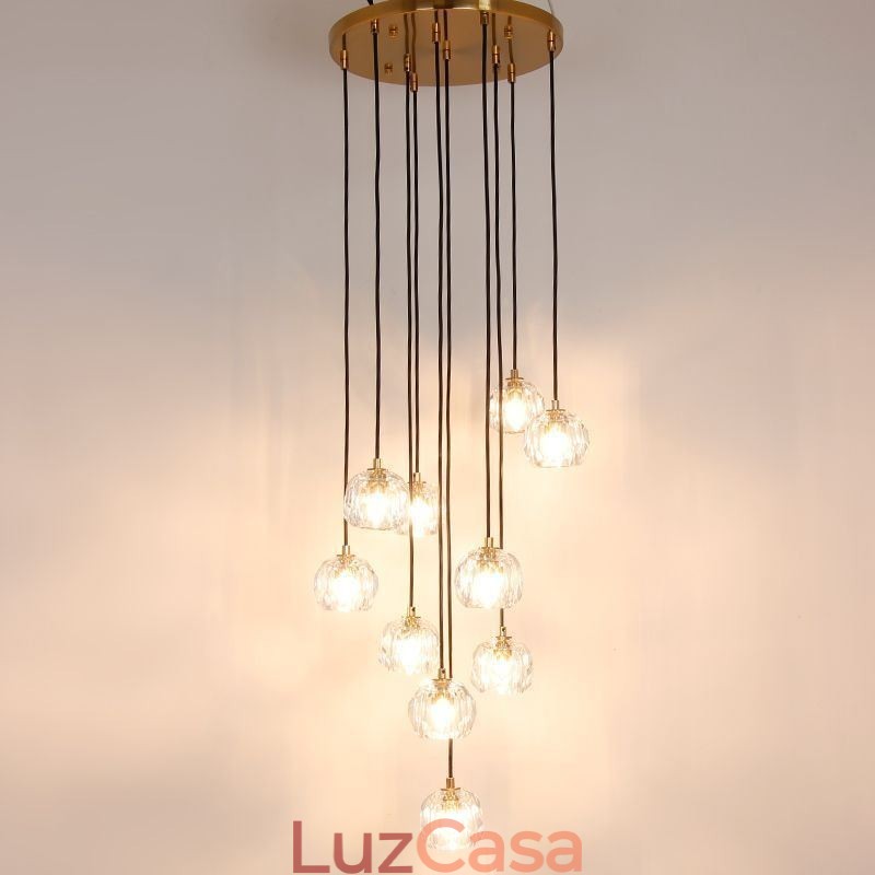 Luminária de teto em forma de bola de futebol de cristal Mordern