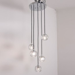 Luminária de teto em forma de bola de futebol de cristal Mordern