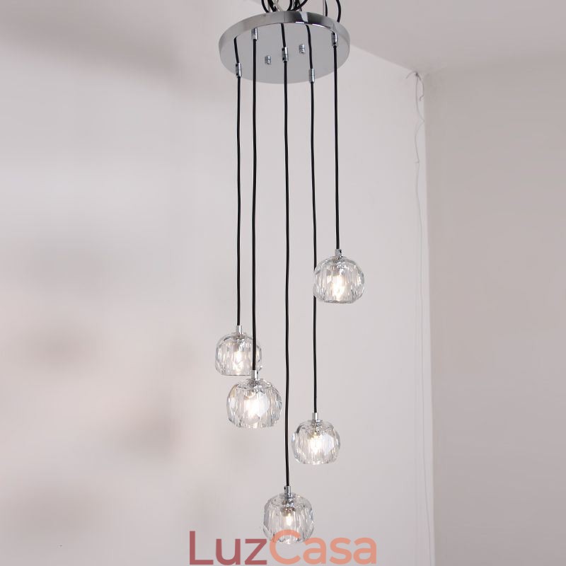 Luminária de teto em forma de bola de futebol de cristal Mordern