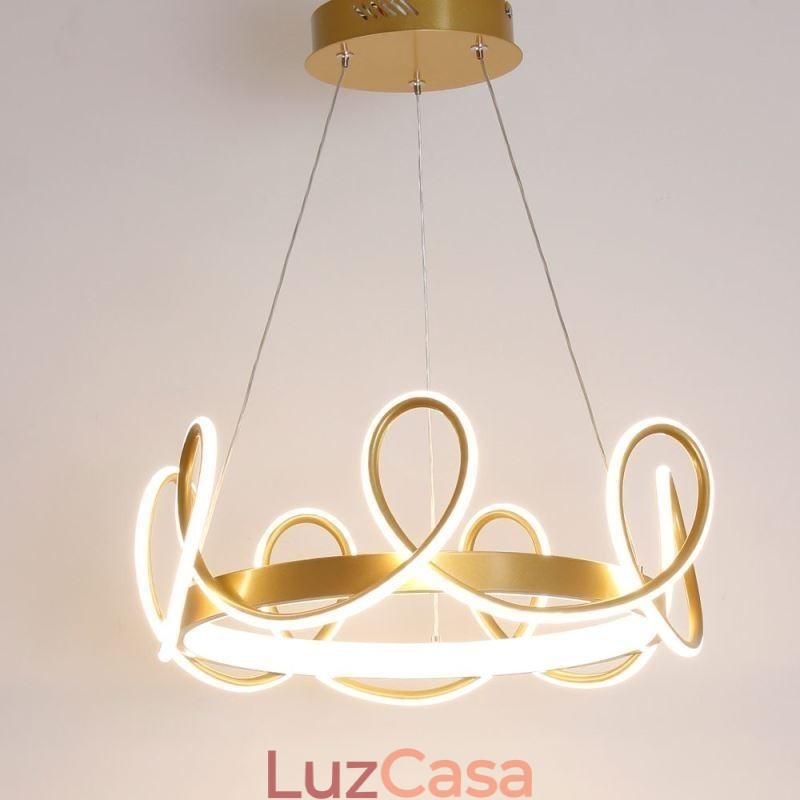 Moderno Pendente Luz Coroa Luz Pendente Alumínio 1 Luz