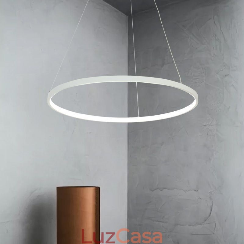 Pendente de acrílico em forma de círculo