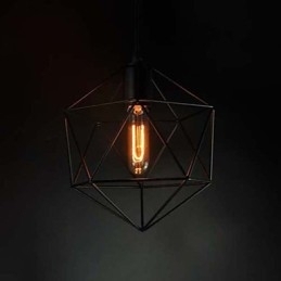 Lustre Vintage Estilo Europa para em Formato de Diamante Preto