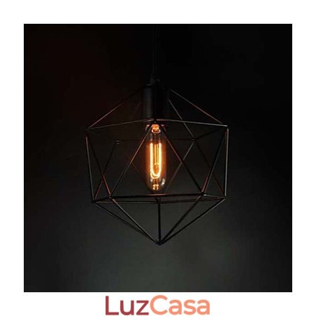 Lustre Vintage Estilo Europa para em Formato de Diamante Preto Lustre Vintage Estilo Europa para em Formato de Diamante Preto