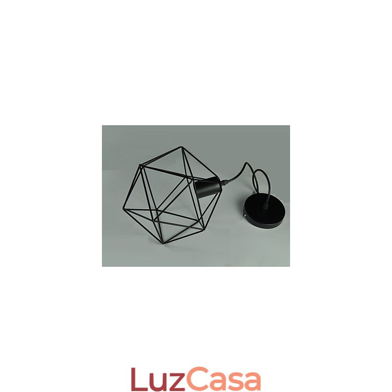 Lustre Vintage Estilo Europa para em Formato de Diamante Preto
