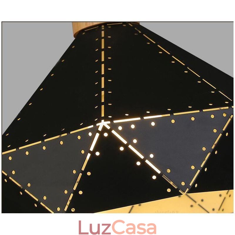 Abajur oco de luz suspensa vintage retrô industrial